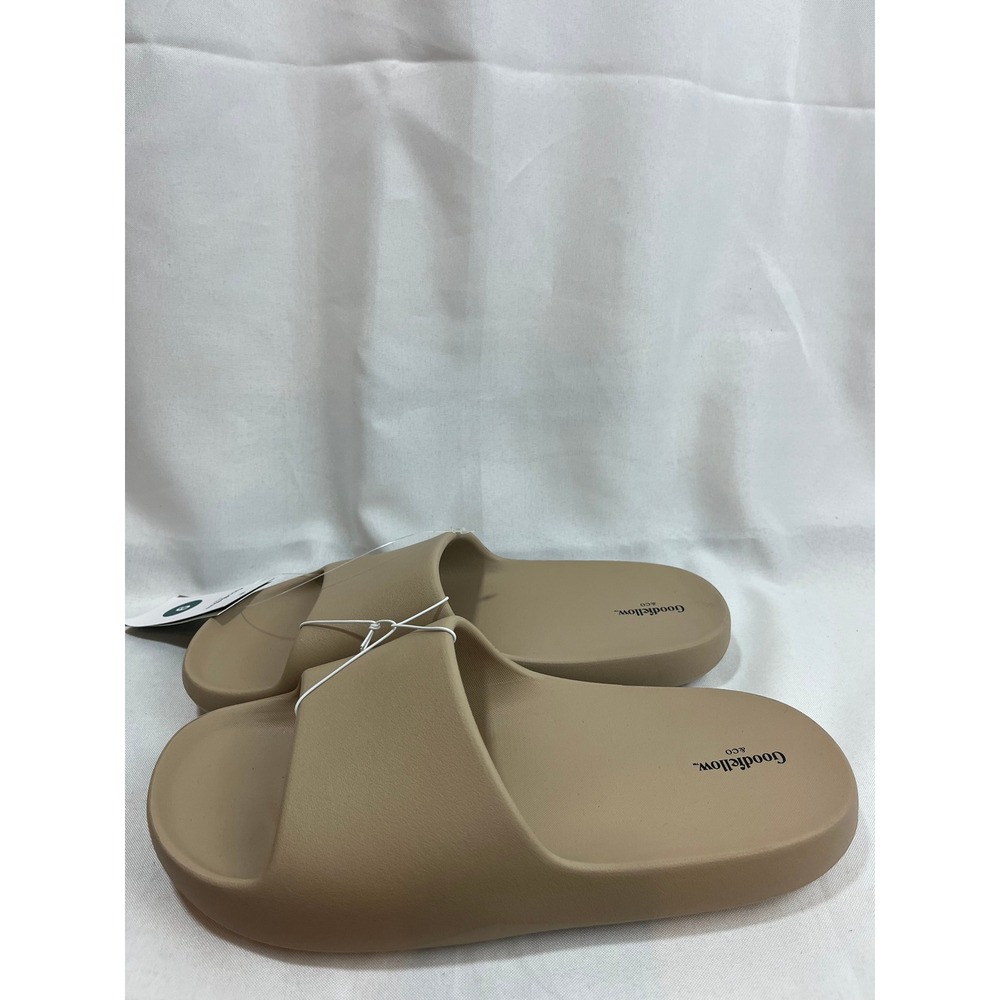 Goodfellow & Co Mens Tan Khaki Foam Slide Sandals Size 9 NWT 098006661
